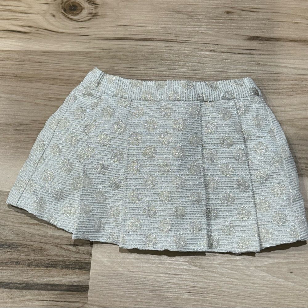 NEW Kate Spade Metallic Pleated Mini Skirt Toddler Girls 12M Holiday